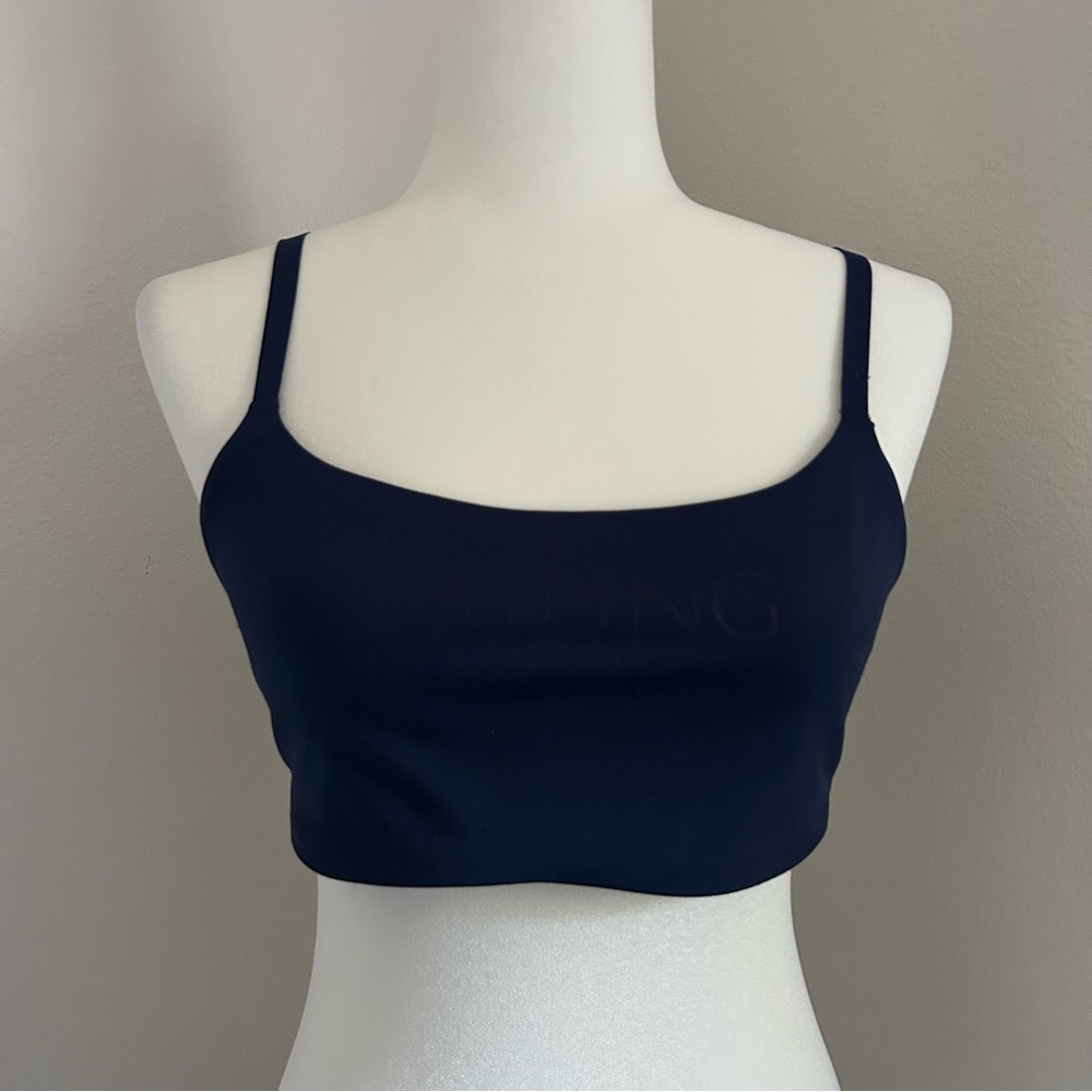 Victoria’s Secret PINK Sports Bra in Navy Blue Size L Jumping Gym Running Cute